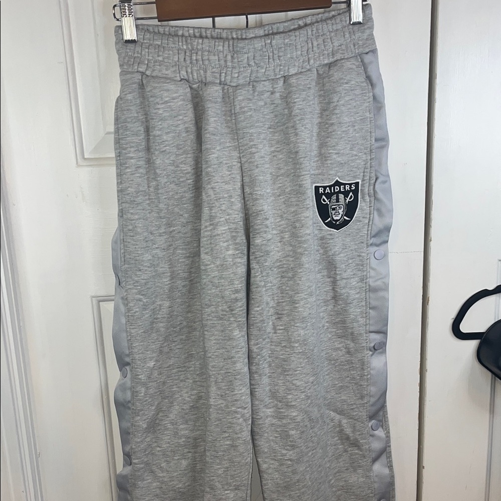 NFL Raiders button up SZ M sweat pants joggers lounge bottoms workout